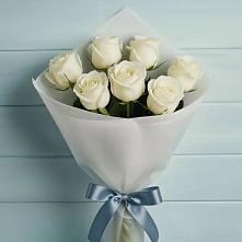 Букет 7 Белых роз Эдлесс Лав #REPLACE_PRED# Дорогино