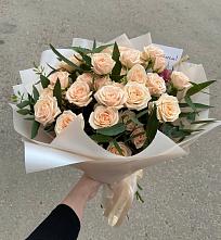 Букет Кремовые розы Латте в Дорогино