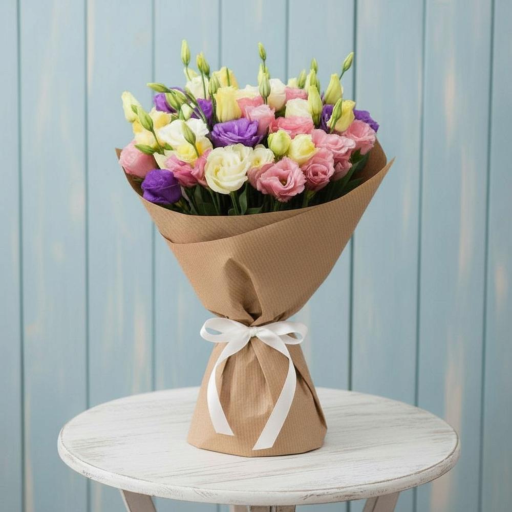 Букет цветов из: Лизиантусы в Дорогино