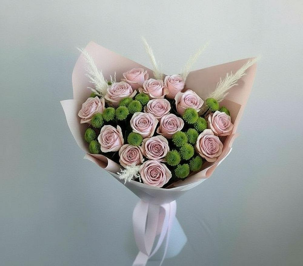 Букет цветов из: Розы и Хризантемы в Дорогино