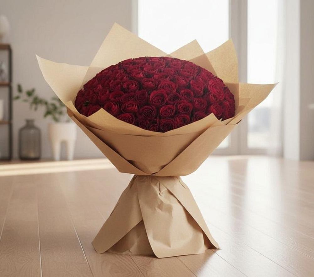 Букет 101 Красная роза в Дорогино