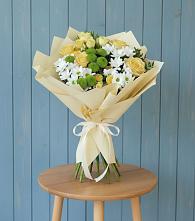 Букет цветов из:  Хризантемы и Розы в Дорогино