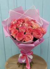 Букет 15 Розовых роз Равель #REPLACE_PRED# Дорогино
