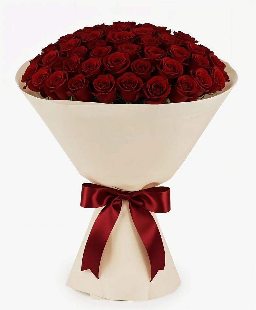 Букет 101 Бордовая роза Блэк Бакарра в Дорогино