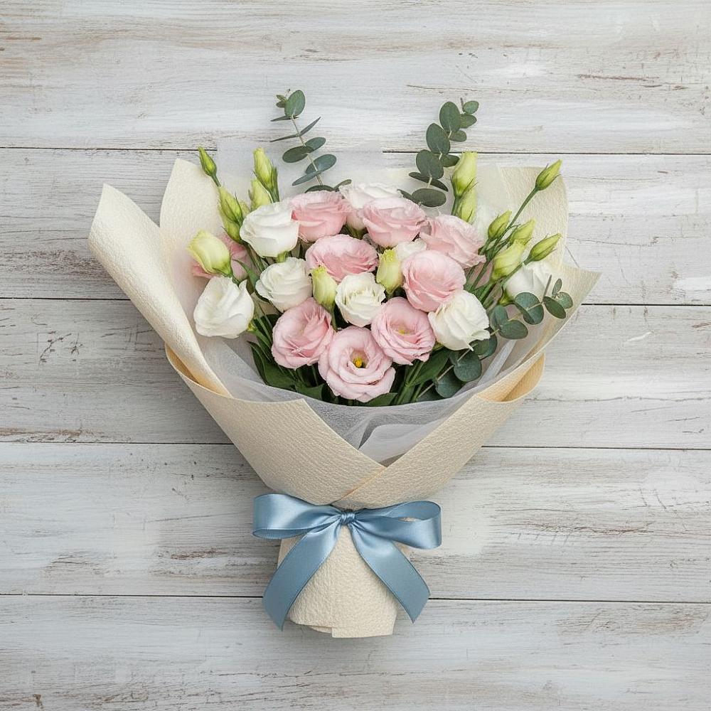 Букет цветов из: Лизиантусы в Дорогино